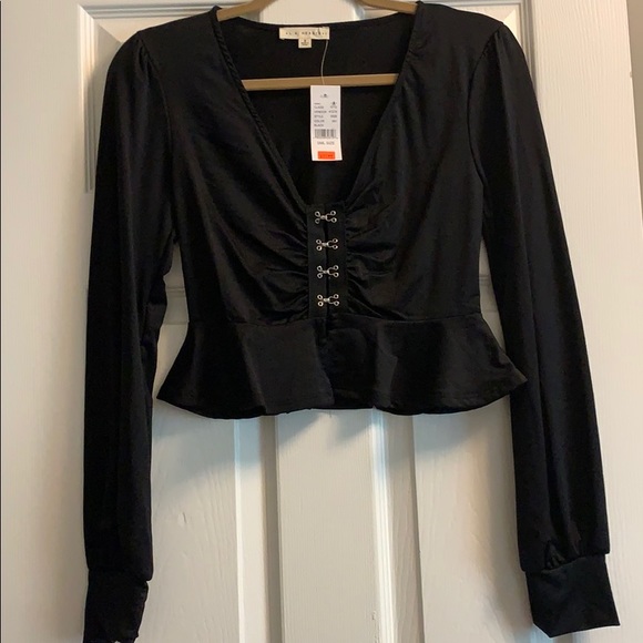 L.A. Hearts Long Sleeve Blouse - Picture 5 of 16